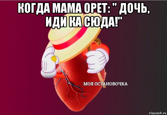 когда мама орет: " дочь, иди ка сюда!" , Мем   Моя остановочка