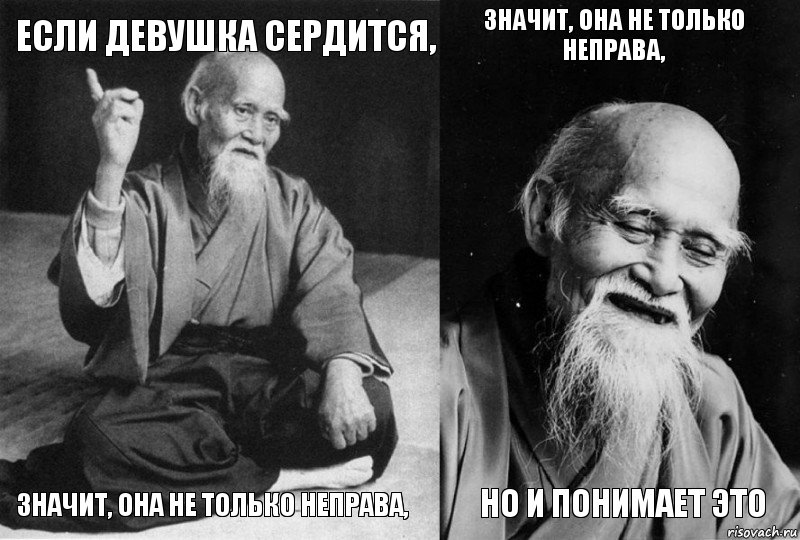 Если девушка сердится, значит, она не только неправа, значит, она не только неправа, но и понимает это, Комикс Мудрец-монах (4 зоны)