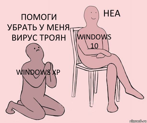 Windows XP Windows 10 Помоги убрать у меня вирус троян, Комикс Неа