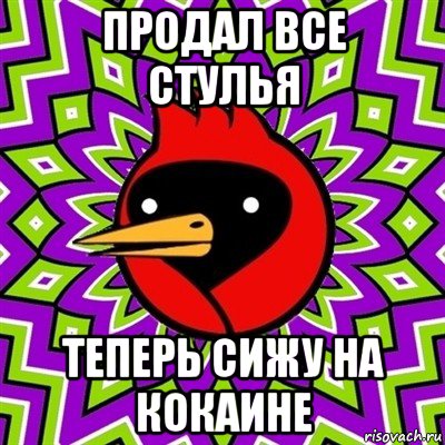 продал все стулья теперь сижу на кокаине, Мем Омская птица