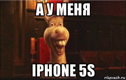 а у меня iphone 5s, Мем Осел из Шрека