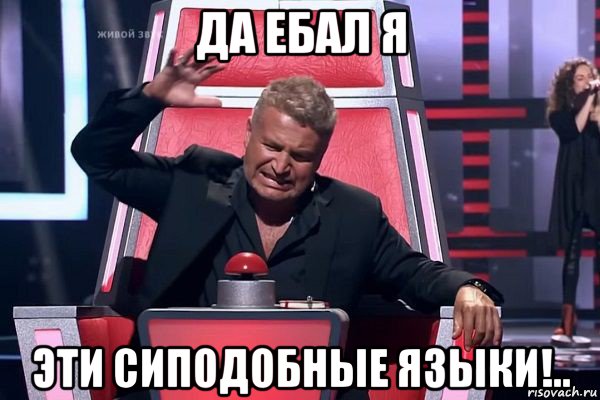 да ебал я эти сиподобные языки!.., Мем   Отчаянный Агутин