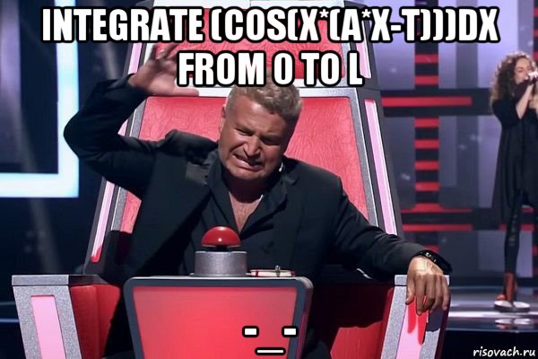 integrate (cos(x*(a*x-t)))dx from 0 to l -_-, Мем   Отчаянный Агутин