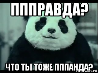 ппправда? что ты тоже пппанда?