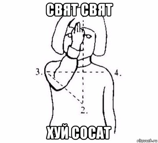 свят свят хуй сосат, Мем  Перекреститься