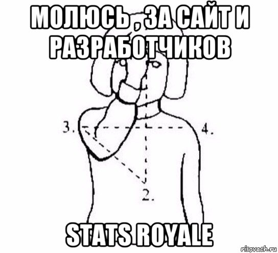 молюсь , за сайт и разработчиков stats royale, Мем  Перекреститься