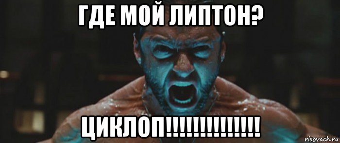 где мой липтон? циклоп!!!!!!!!!!!!!!, Мем росомаха