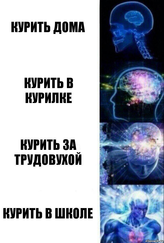 Курить дома курить в курилке курить за трудовухой курить в школе, Комикс  Сверхразум