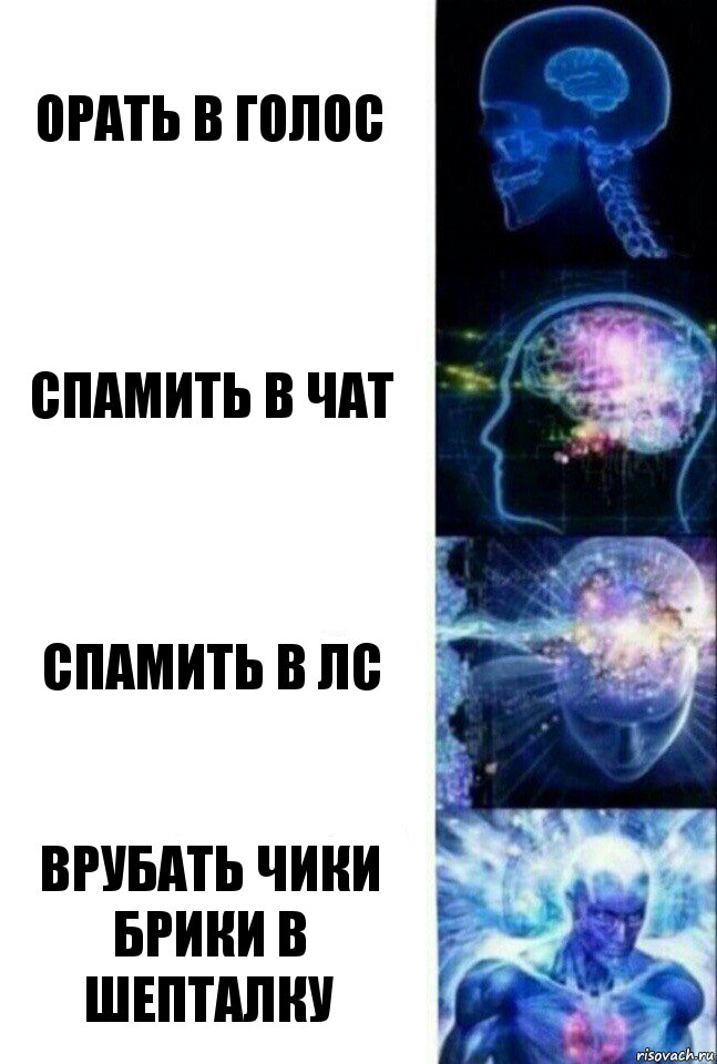 Орать в голос Спамить в чат спамить в лс Врубать чики брики в шепталку, Комикс  Сверхразум