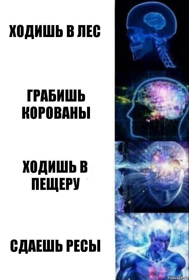 Ходишь в лес Грабишь корованы Ходишь в пещеру Сдаешь ресы, Комикс  Сверхразум