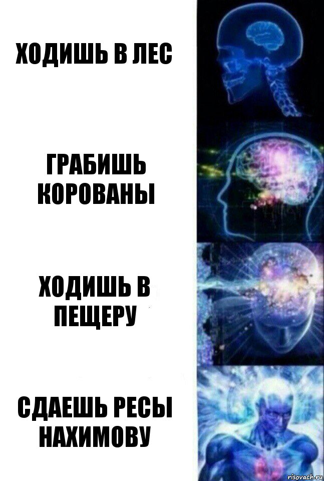 Ходишь в лес Грабишь корованы Ходишь в пещеру Сдаешь ресы Нахимову, Комикс  Сверхразум