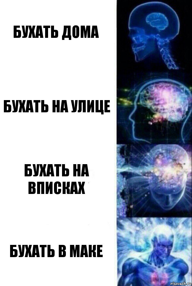 Бухать дома Бухать на улице Бухать на вписках Бухать в маке, Комикс  Сверхразум