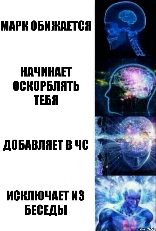 марк обижается начинает оскорблять тебя добавляет в чс ИСКЛЮЧАЕТ ИЗ БЕСЕДЫ, Комикс  Сверхразум