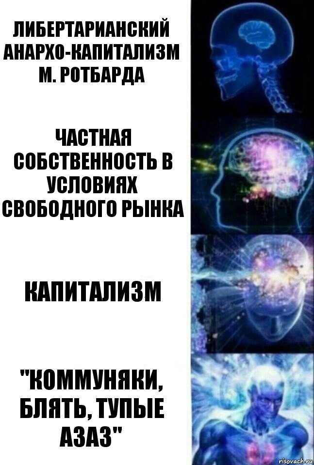 Либертарианский анархо-капитализм М. Ротбарда Частная собственность в условиях свободного рынка Капитализм "Коммуняки, блять, тупые азаз", Комикс  Сверхразум