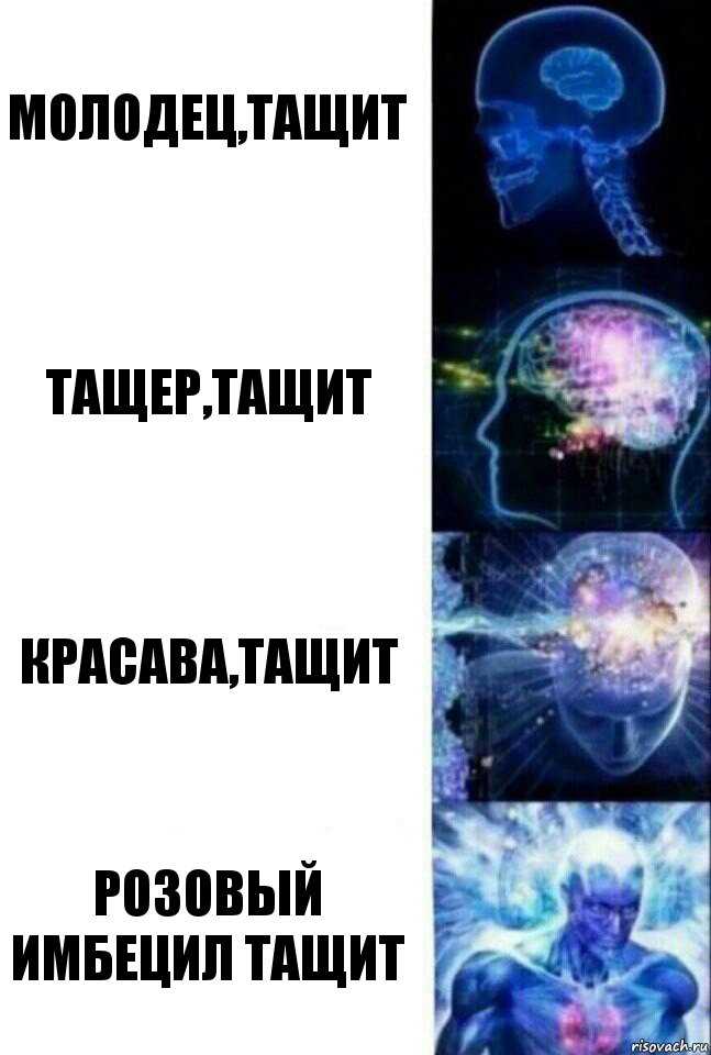 молодец,тащит тащер,тащит красава,тащит розовый имбецил тащит, Комикс  Сверхразум