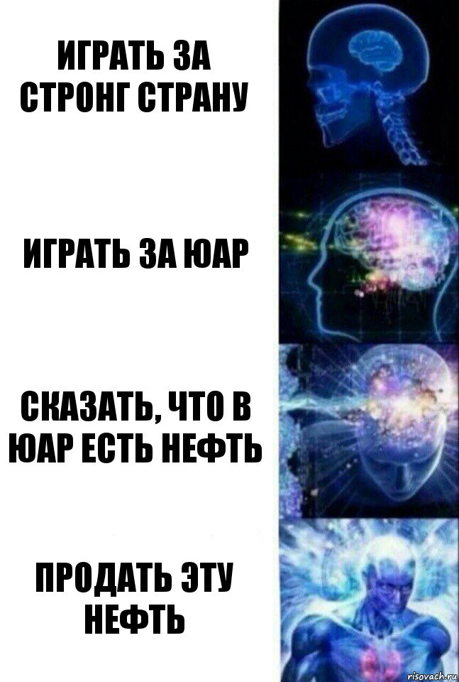 Играть за стронг страну Играть за ЮАР Сказать, что в ЮАР есть нефть Продать эту нефть, Комикс  Сверхразум