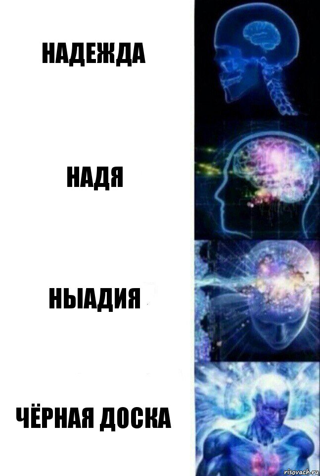 Надежда Надя Ныадия чёрная доска, Комикс  Сверхразум