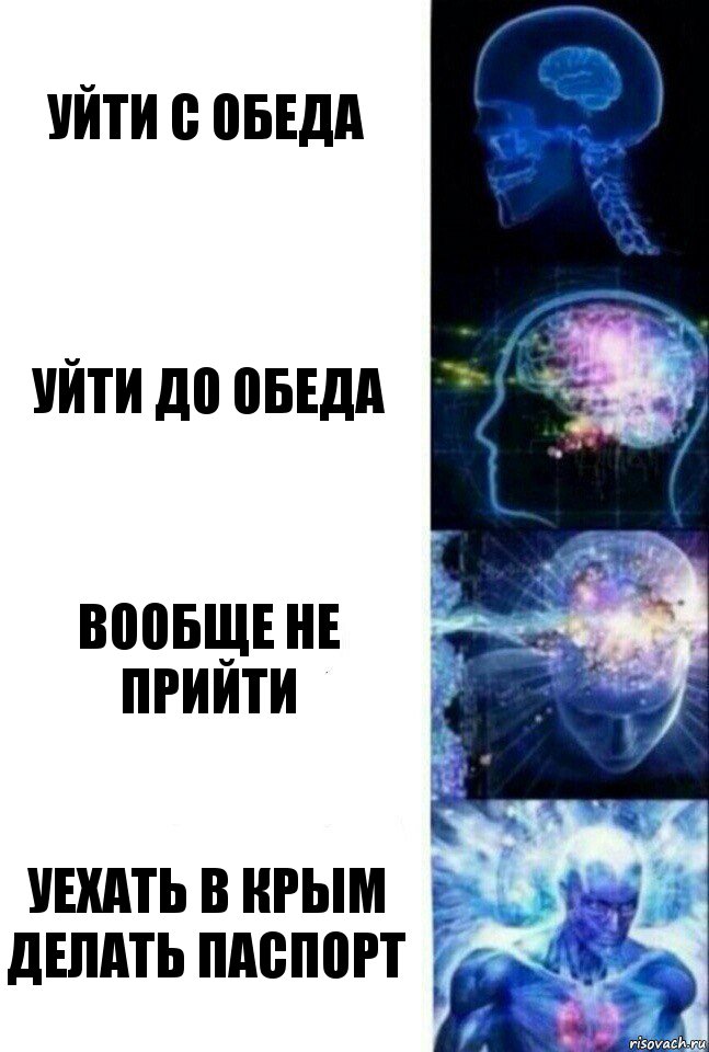 уйти с обеда уйти до обеда вообще не прийти уехать в крым делать паспорт, Комикс  Сверхразум