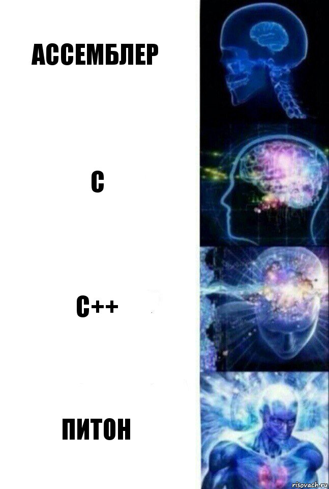 АССЕМБЛЕР C C++ ПИТОН, Комикс  Сверхразум