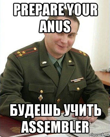 prepare your anus будешь учить assembler, Мем Военком (полковник)