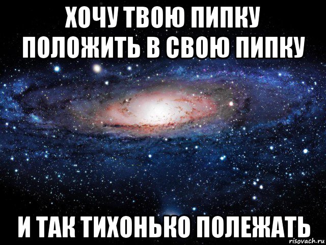 хочу твою пипку положить в свою пипку и так тихонько полежать, Мем Вселенная