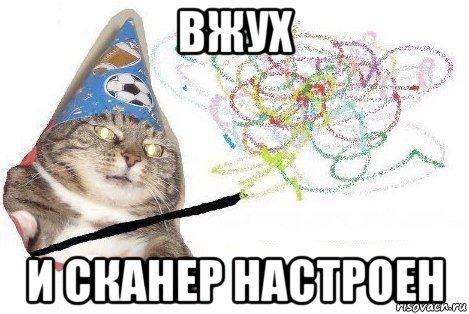 вжух и сканер настроен, Мем Вжух