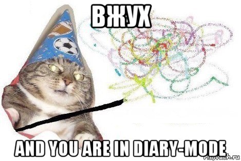 вжух and you are in diary-mode, Мем Вжух