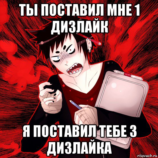 ты поставил мне 1 дизлайк я поставил тебе 3 дизлайка, Мем Агрессивный Художник