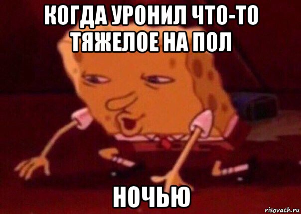 когда уронил что-то тяжелое на пол ночью, Мем    Bettingmemes