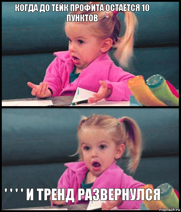 когда до тейк профита остаётся 10 пунктов   ' ' ' ' и тренд развернулся