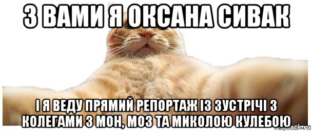 з вами я оксана сивак і я веду прямий репортаж із зустрічі з колегами з мон, моз та миколою кулебою, Мем   Кэтсвилл