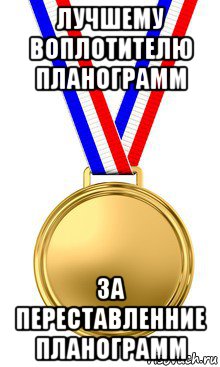 лучшему воплотителю планограмм за переставленние планограмм, Мем медаль