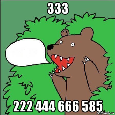 333 222 444 666 585, Мем Медведь-шлюха