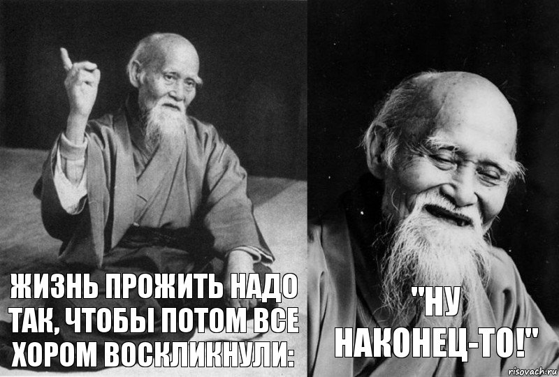 Жизнь прожить надо так, чтобы потом все хором воскликнули: "Ну наконец-то!", Комикс Мудрец-монах (2 зоны)