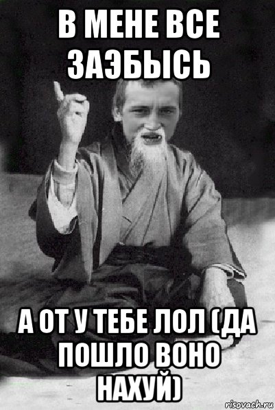 в мене все заэбысь а от у тебе лол (да пошло воно нахуй), Мем Мудрий паца