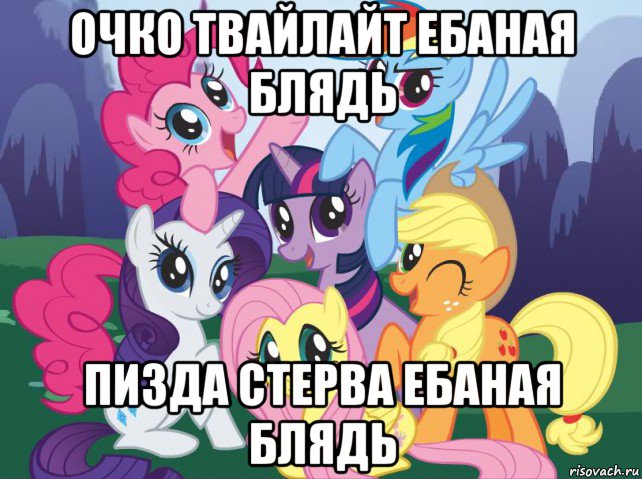 очко твайлайт ебаная блядь пизда стерва ебаная блядь, Мем My little pony