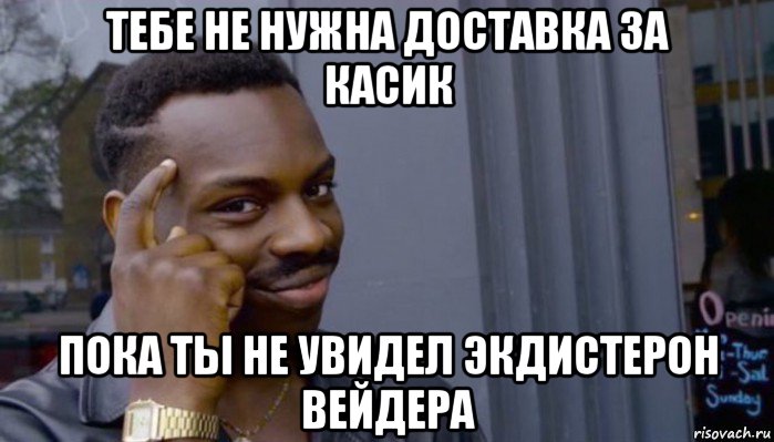 тебе не нужна доставка за касик пока ты не увидел экдистерон вейдера, Мем Не делай не будет