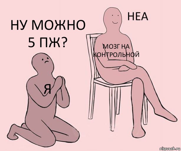 я мозг на контрольной Ну можно 5 пж?, Комикс Неа