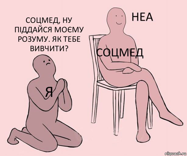 Я Соцмед Соцмед, ну піддайся моєму розуму. Як тебе вивчити?, Комикс Неа