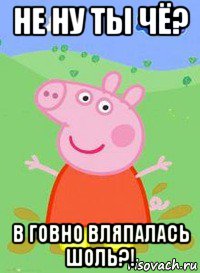 не ну ты чё? в говно вляпалась шоль?!, Мем  Peppa