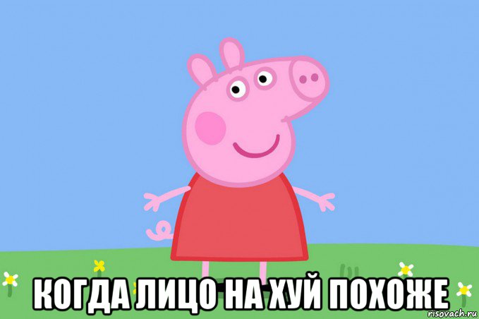  когда лицо на хуй похоже, Мем Пеппа