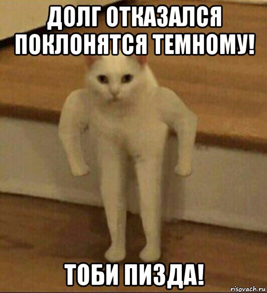 долг отказался поклонятся темному! тоби пизда!