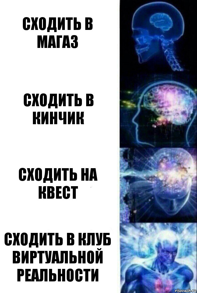 Сходить в магаз Сходить в кинчик Сходить на квест Сходить в клуб виртуальной реальности, Комикс  Сверхразум