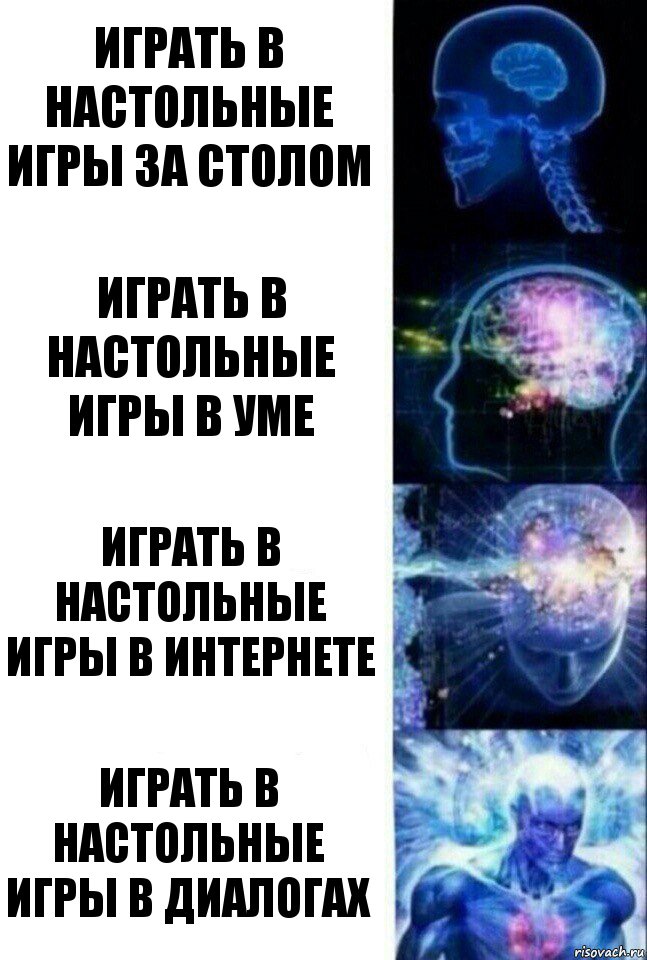 Играть в настольные игры за столом Играть в настольные игры в уме Играть в настольные игры в интернете Играть в настольные игры в диалогах, Комикс  Сверхразум