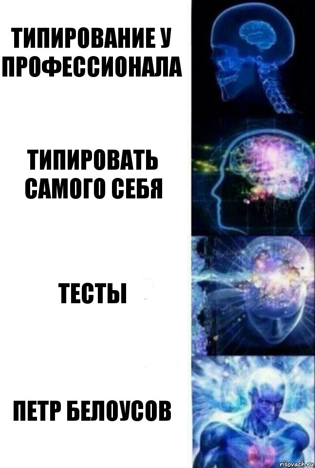 Типирование у профессионала типировать самого себя Тесты ПЕТР БЕЛОУСОВ, Комикс  Сверхразум