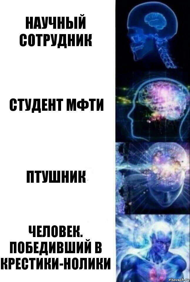 научный сотрудник студент мфти птушник человек. победивший в крестики-нолики, Комикс  Сверхразум