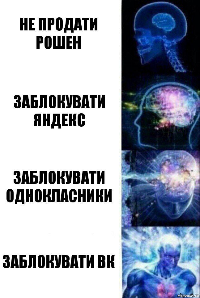 Не продати Рошен Заблокувати Яндекс Заблокувати Однокласники Заблокувати Вк, Комикс  Сверхразум