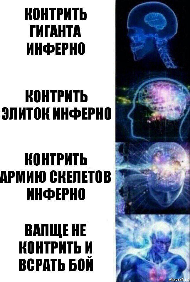 контрить гиганта инферно контрить элиток инферно контрить армию скелетов инферно вапще не контрить и всрать бой, Комикс  Сверхразум