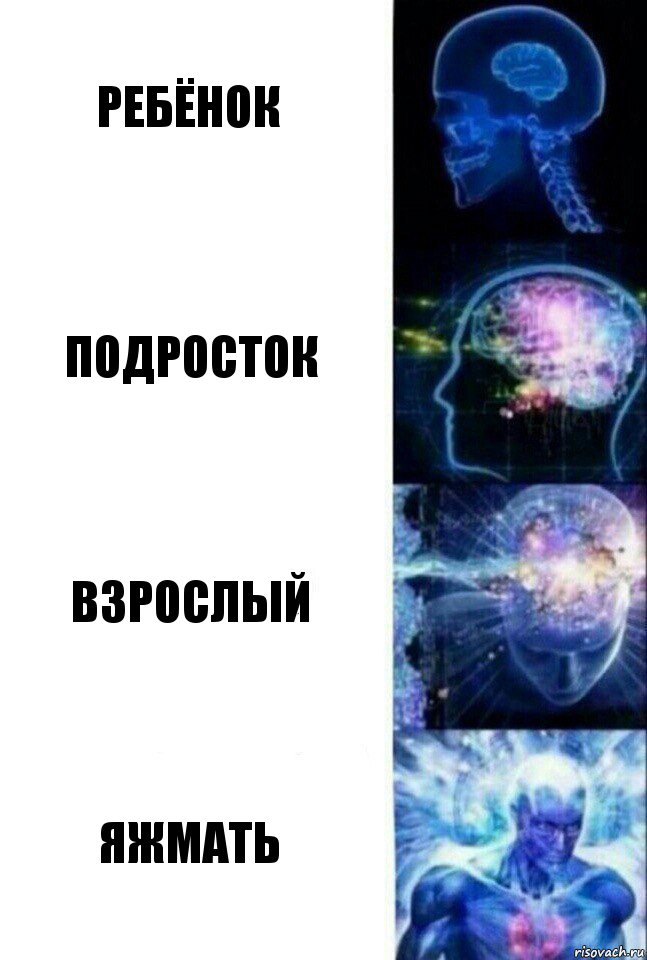 Ребёнок Подросток Взрослый ЯЖМАТЬ, Комикс  Сверхразум