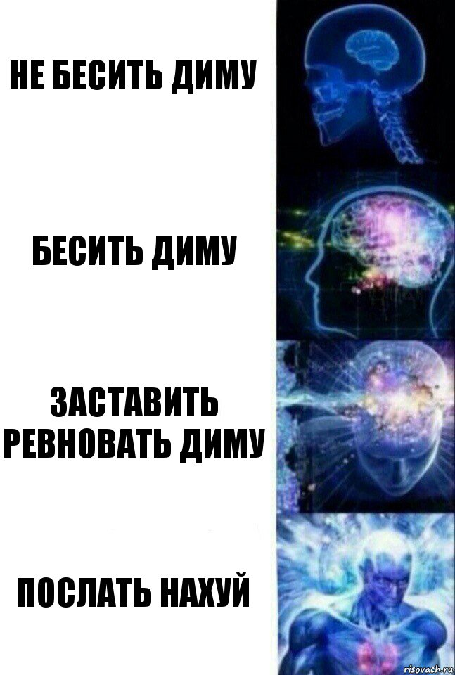 Не бесить Диму Бесить диму Заставить ревновать диму Послать нахуй, Комикс  Сверхразум